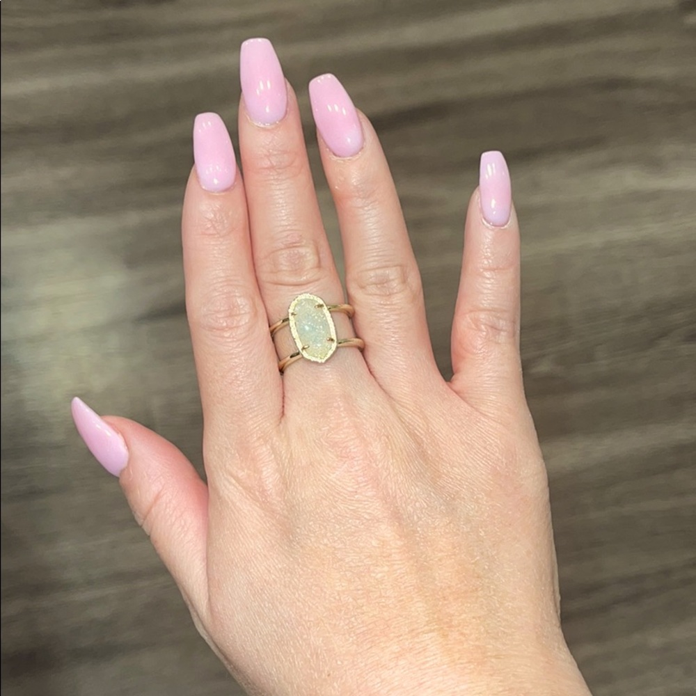 Kendra Scott Elyse Gold Ring In Iridescent Drusy